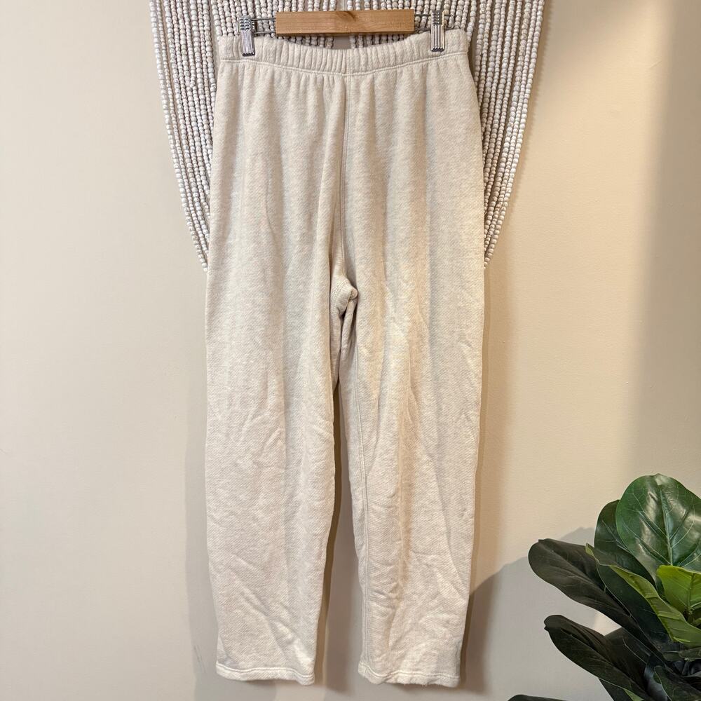 Jenni Kayne Cream Cotton Viscose Saturday Sweatpants S